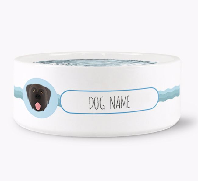 Personalised Wave Water Bowl for {dogsName}